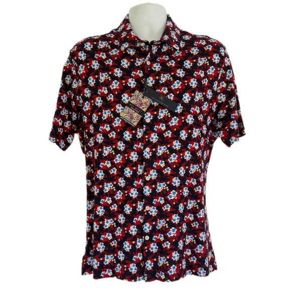 NWT - Hart Schaffner Marx Key West Collection Floral Button-Up Shirt - Size - L - Picture 1 of 12